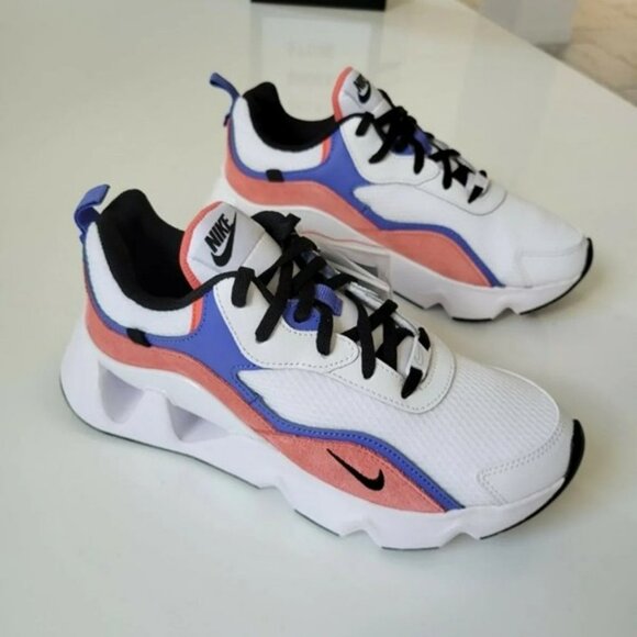 SIZE 7 WOMEN'S NIKE RYZ CU4874-104 WHITE / PINK SNEAKERS - Picture 2 of 7